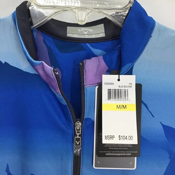 Callaway Women’s Abstract Gradient Print Golf Dress Blue Sea Star NWT Size Med - Picture 6 of 9